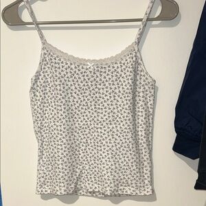 Brandy Melville White Floral Cami